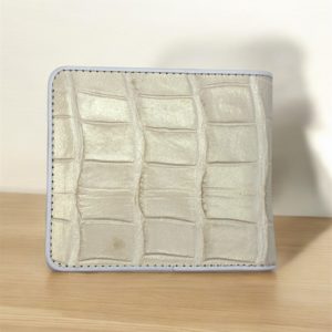 ヒマラヤクロコダイル、折財布、タイ直輸入、ホワイト