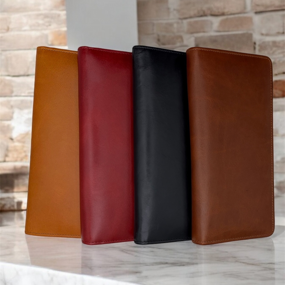 コバルトクラフト：牛本革でシンプルデザインの長財布4色のカラーバリエーション