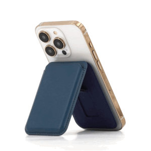 MagSafe対応 カードホルダー スタンド機能付き PUレザー マグネット式 iPhone用 背面ウォレットケース